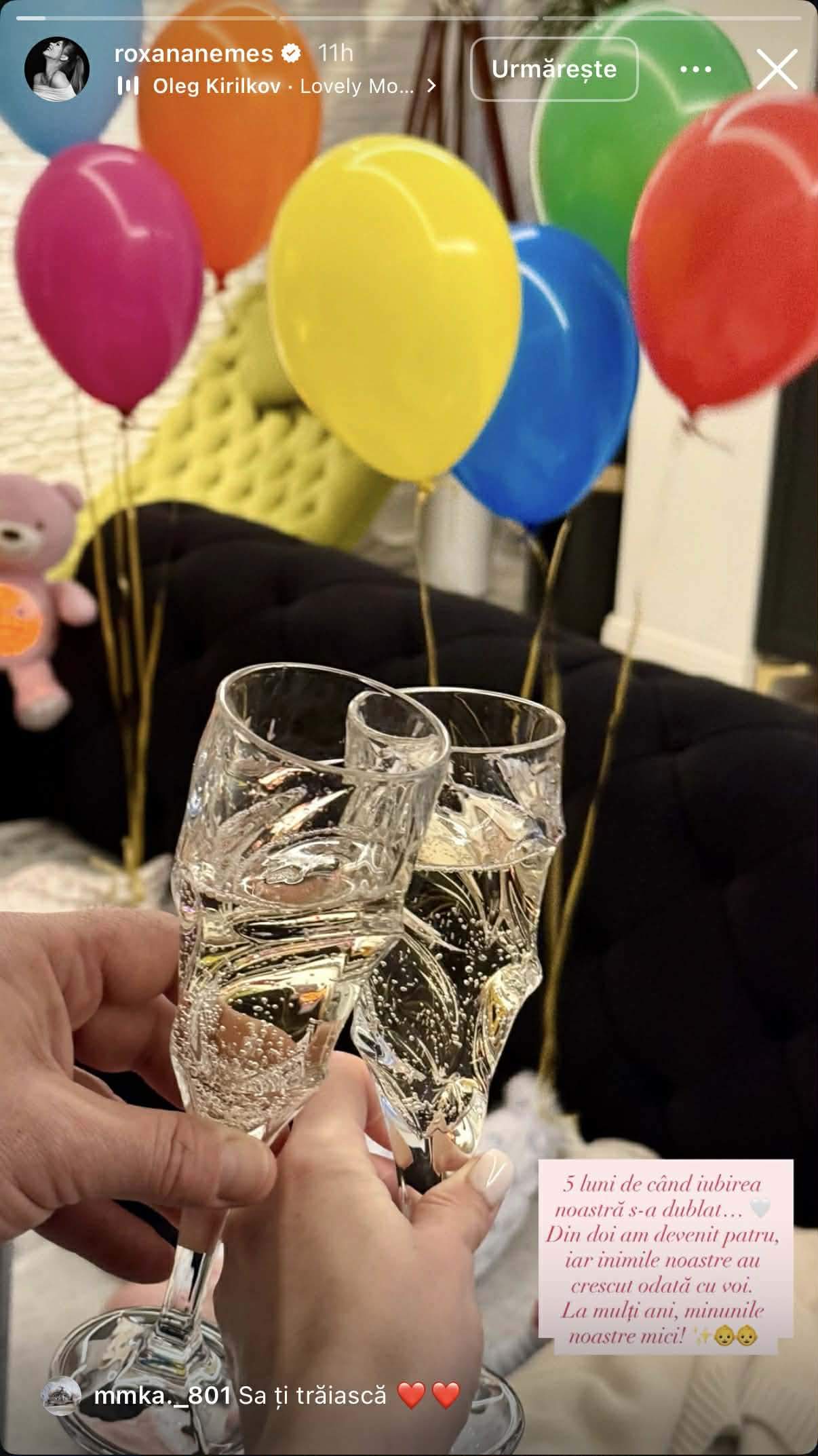 Gemenii Roxanei Nemeș au împlinit 5 luni. Cum au fost sărbătoriți Ania și Zain