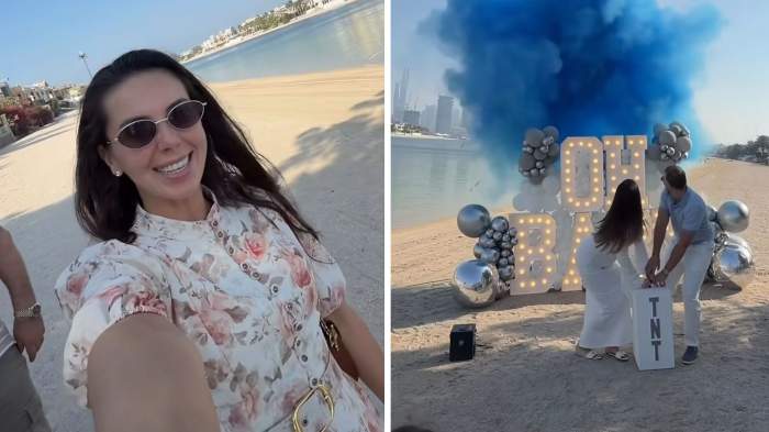 Colaj foto cu Georgiana Lobonț și cei care au ales-o nasa