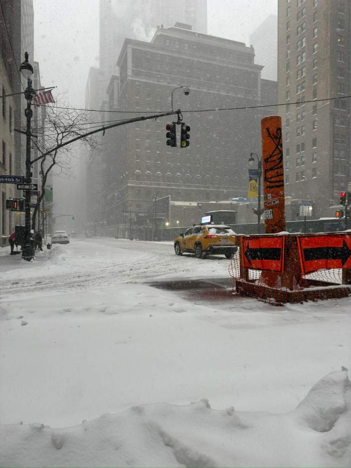 ninsoare în New York