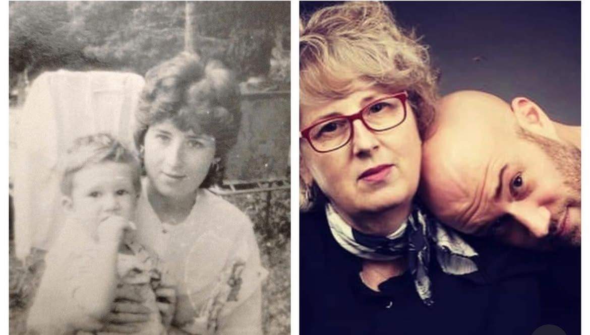 Colaj Mihai Bendeac și mama sa