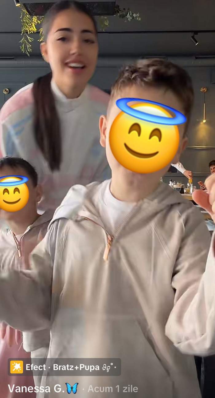 Vanessa, alături de copiii lui Bogdan de la Ploiești