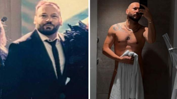 Colaj foto cu Bogdan Boantă înainte și după ce a slăbit