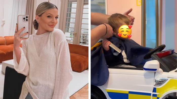 Colaj foto cu Ana Baniciu și fiul ei