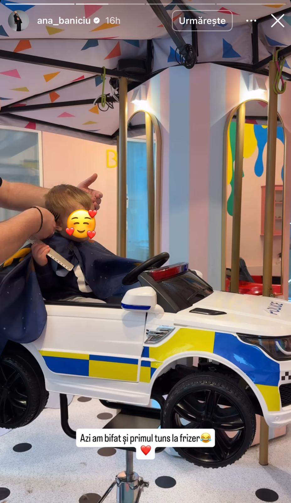 Fiul Anei Baniciu, la frizerie