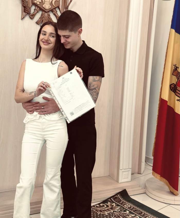 Olga Verbițchi, în brațele actualului soț