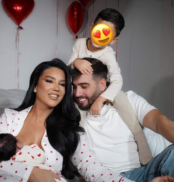 Larisa Udilă, alături de familia ei