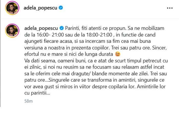 Adela Popescu, mesaj pentru toți cei care au copii. Ce propunere are soția lui Radu Vâlcan