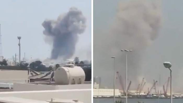 Colaj foto cu bazele americane atacate