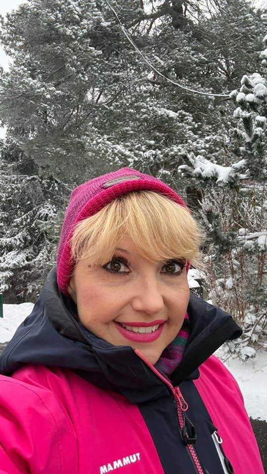 Marina Almășan, la zăpadă