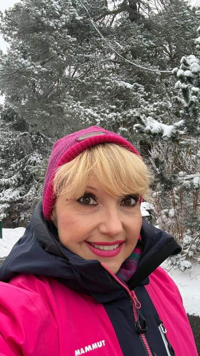 Marina Almășan, la zăpadă