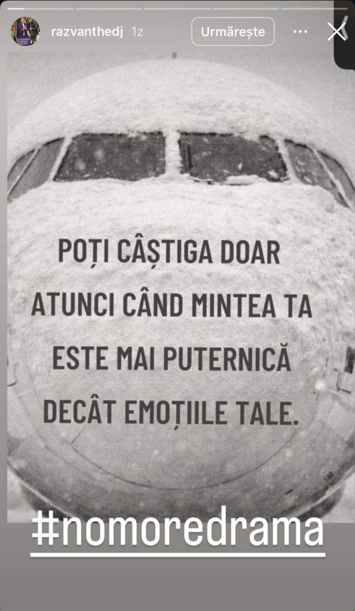 Răzvan Kovacs a distribuit la story un mesaj