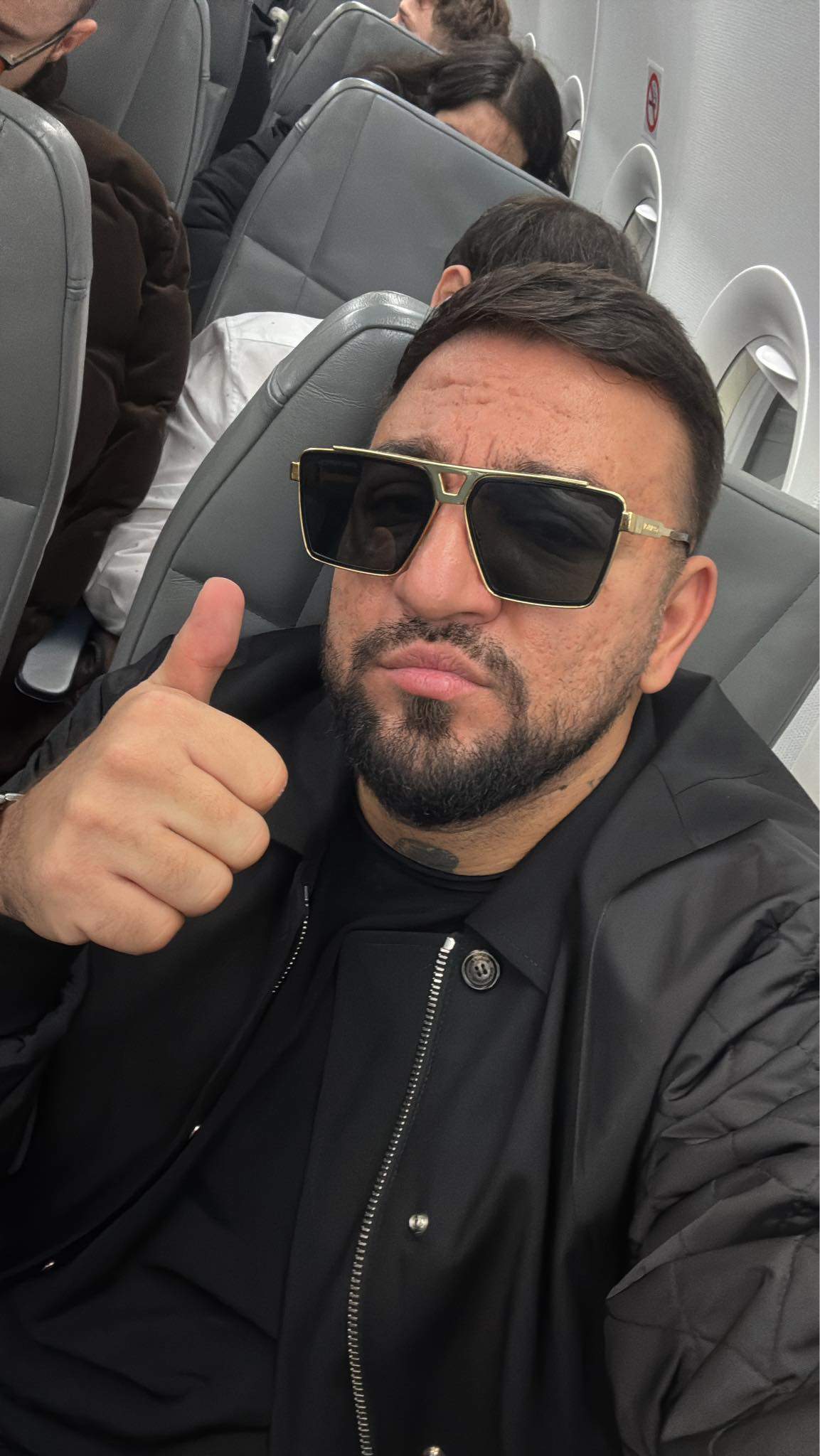 Costel Biju in avion