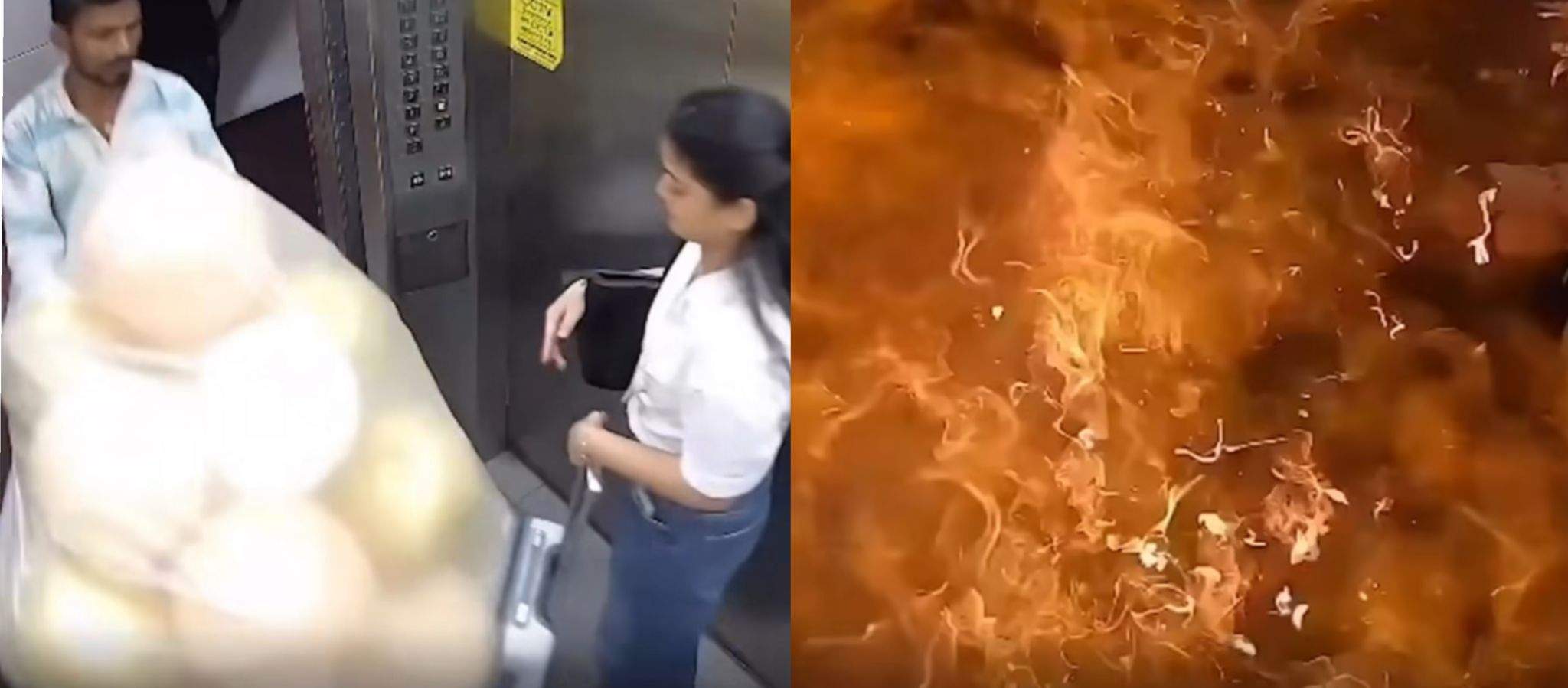 Colaj explozia din lift