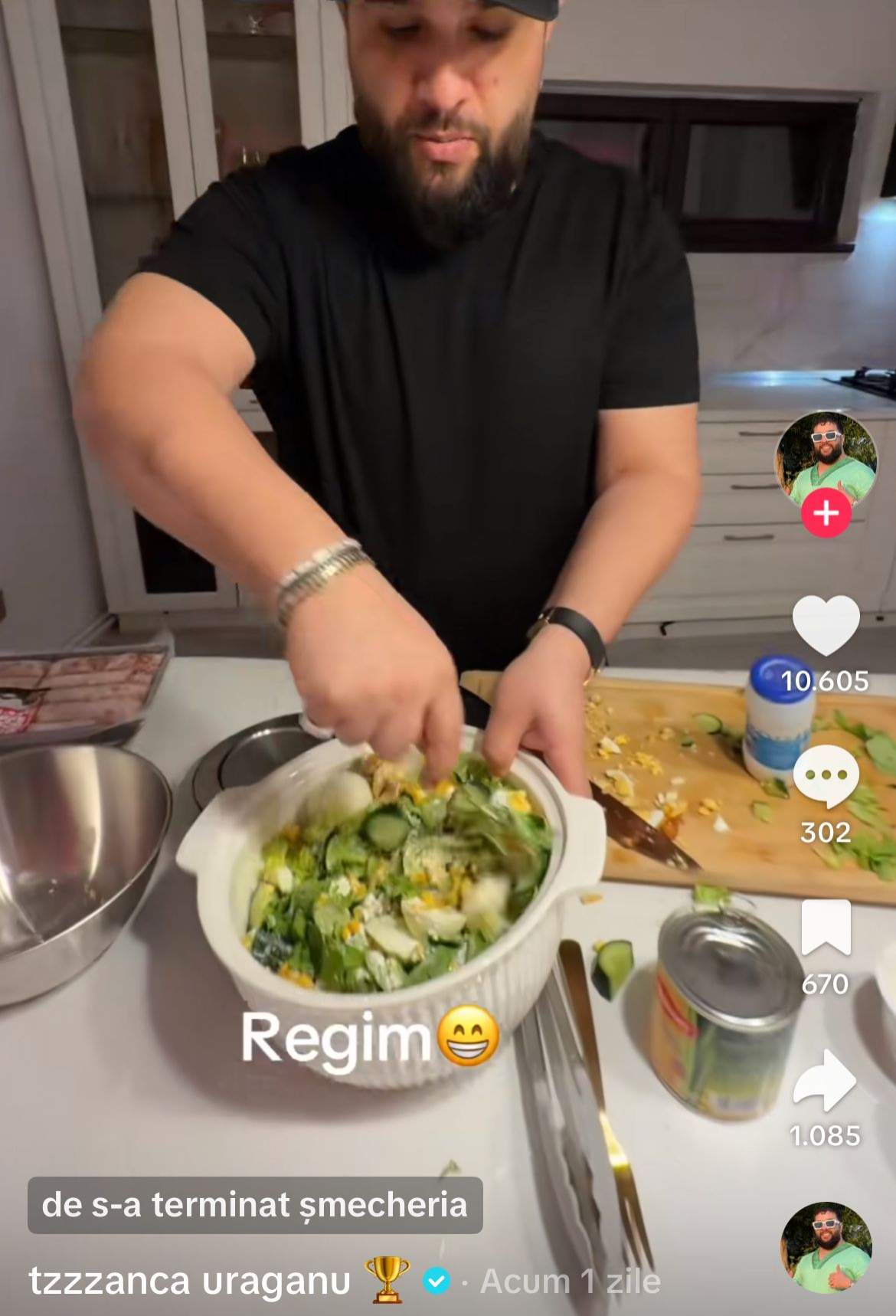 Tzancă Uraganu, gătind