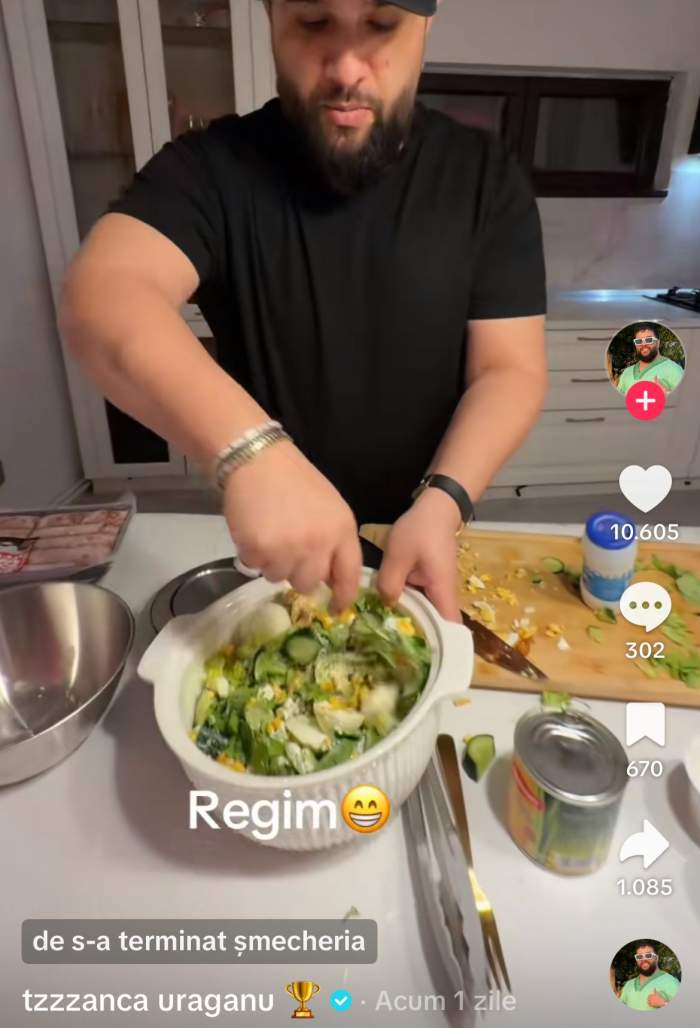 Tzancă Uraganu, gătind