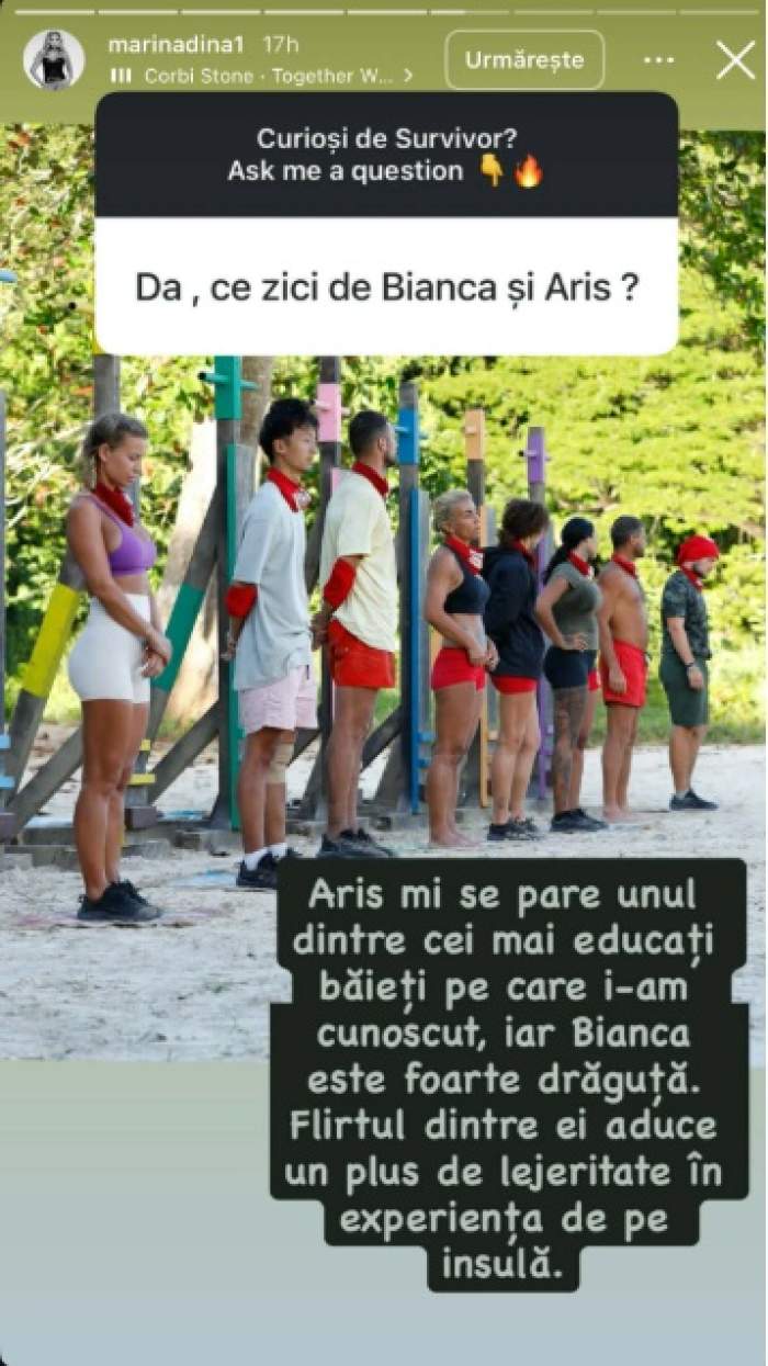 Ce se întâmplă, de fapt, între Aris Eram și Bianca Stoica de la Survivor. Marina Dina a spus totul