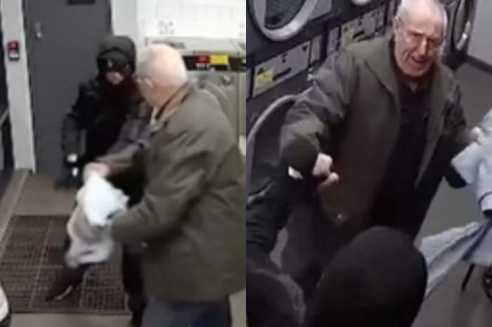 Scene incredibile! Un bărbat de 84 de ani a reușit să sperie un hoț cu o pereche de blugi. Momentul a fost filmat