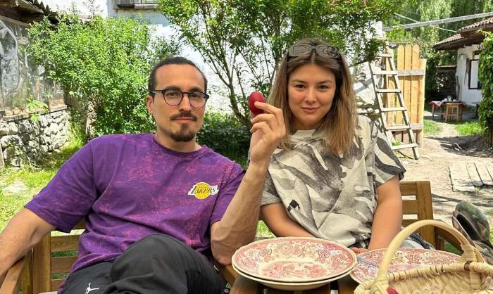 Maria Popovici și cu Mincu, în natură