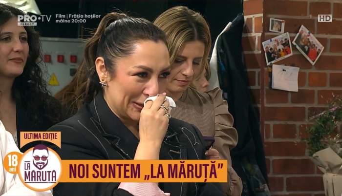 Andra Măruță, plângând