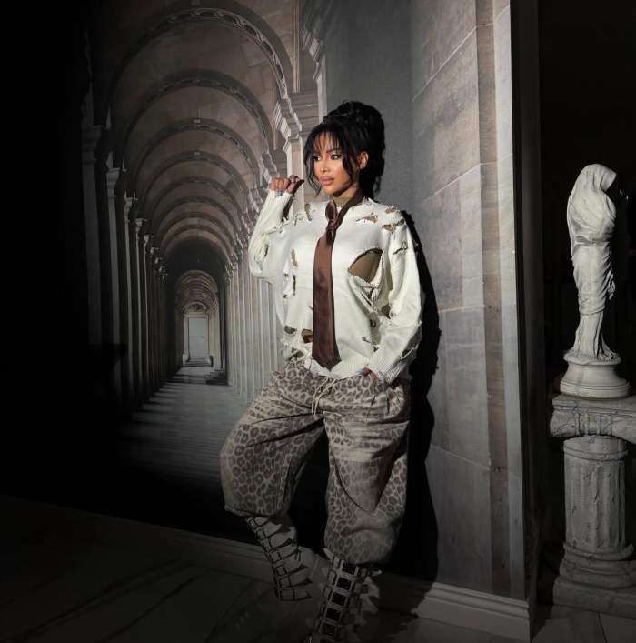 Cristina Pucean, îmbrăcată casual