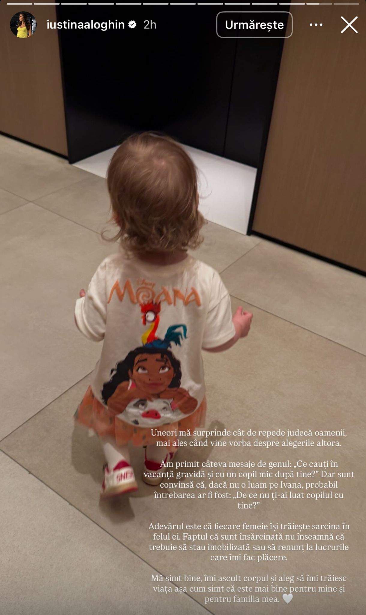 Mesajul Iustinei Loghin