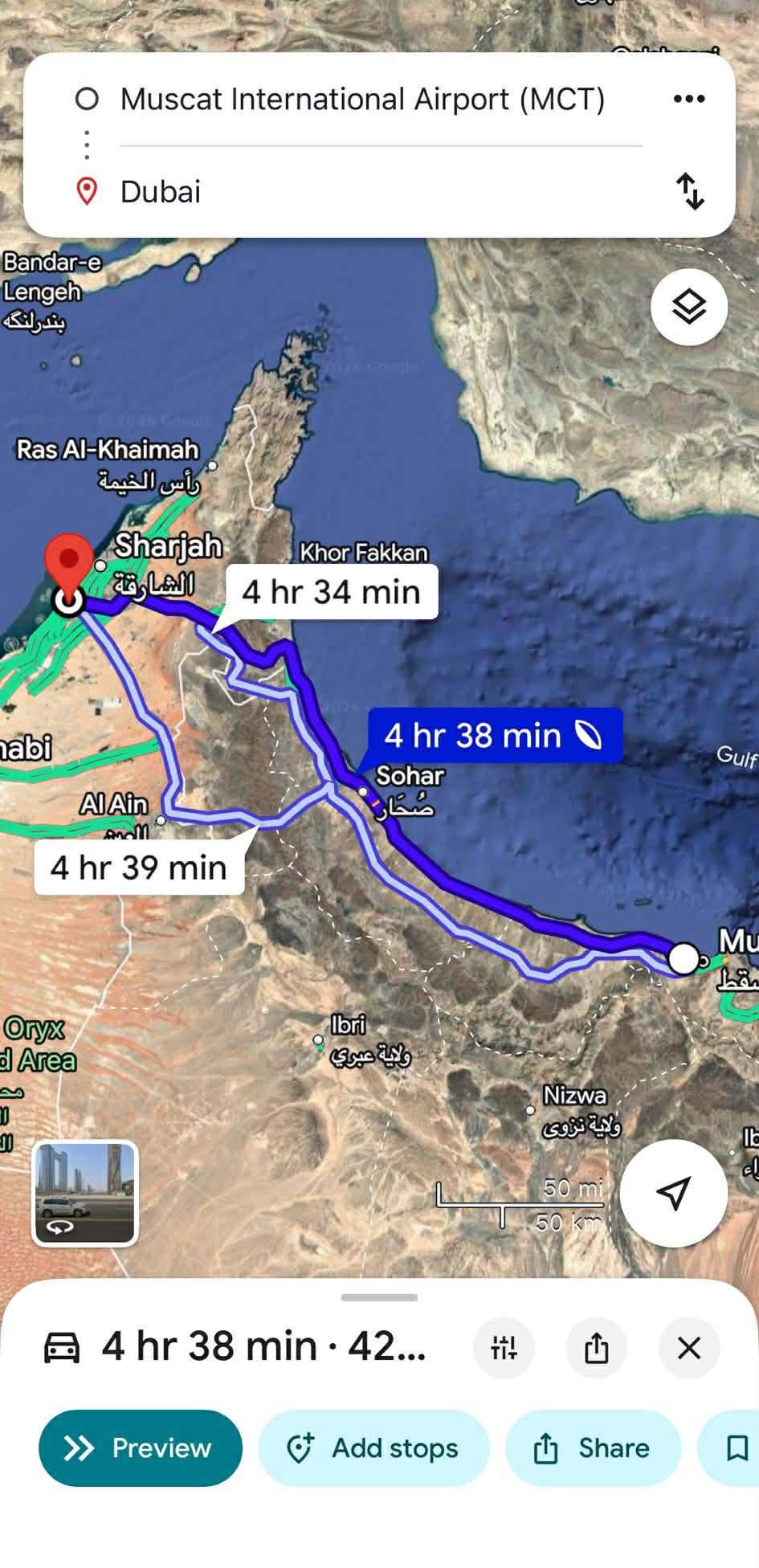 Ce rute au găsit turiștii să scape din Dubai! Merg cu mașina 4 ore și jumătate, iar apoi zboară oriunde în Europa