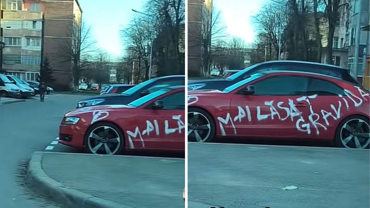 Colaj foto cu mașina care a atras toate privirile din Hunedoara