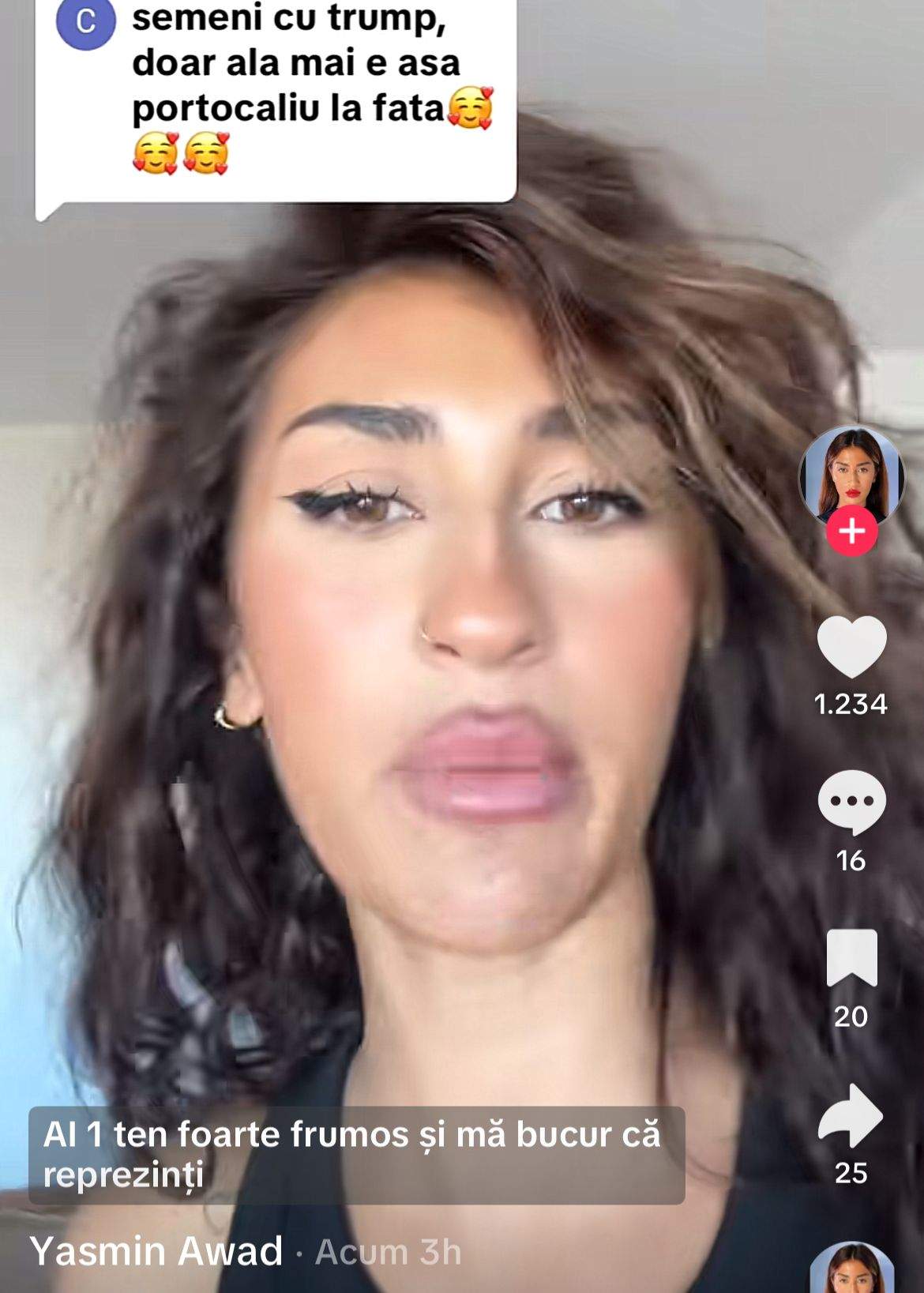Yasmin Awad, răspuns pe TikTok
