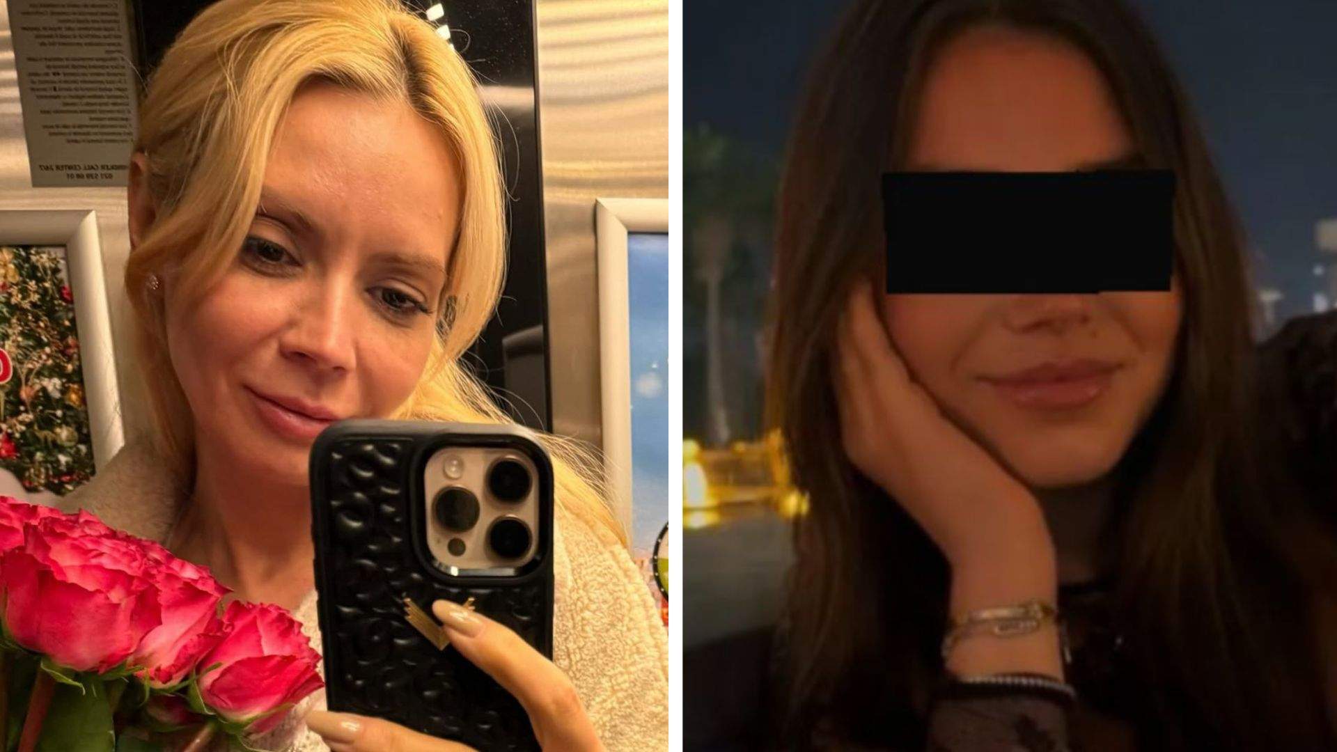 Colaj foto cu Daciana Sârbu și fiica ei