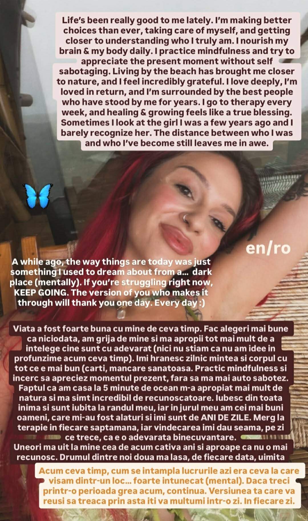 mesajul scris de Marilu Dobrescu