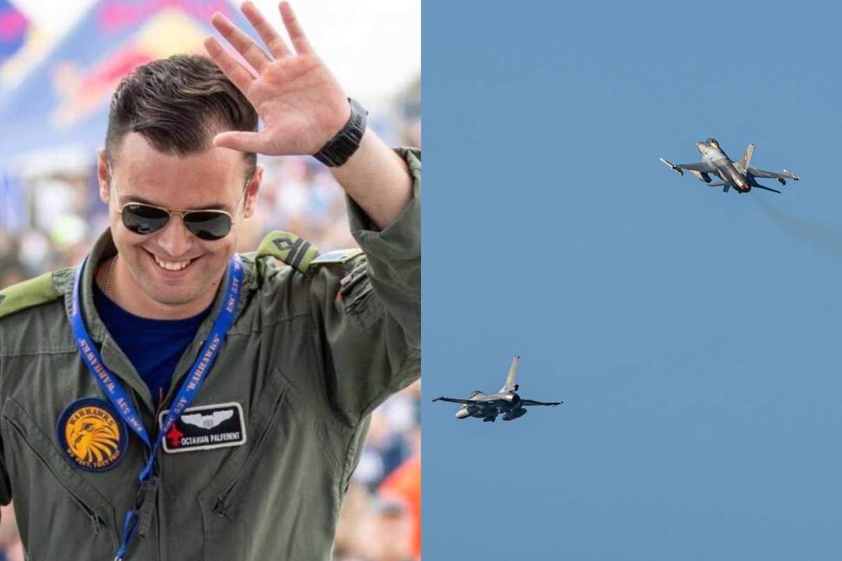Octavian Palferenț, pilotul militar care a murit încercând să salveze un câine, a fost înmormântat. Gestul sfâșietor făcut de colegii lui, în aer