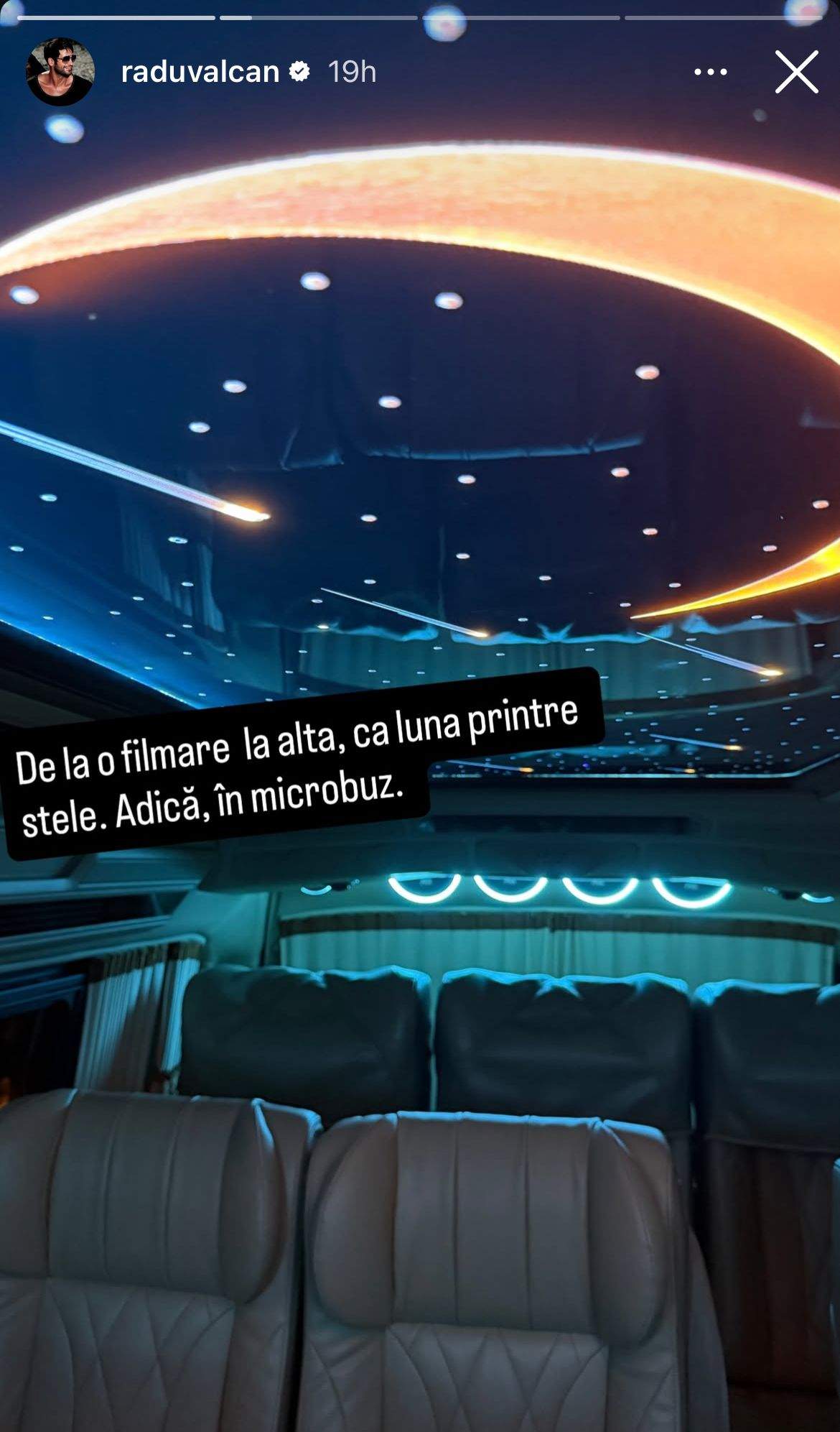 Microbuzul cu care se deplasează Radu Vâlcan