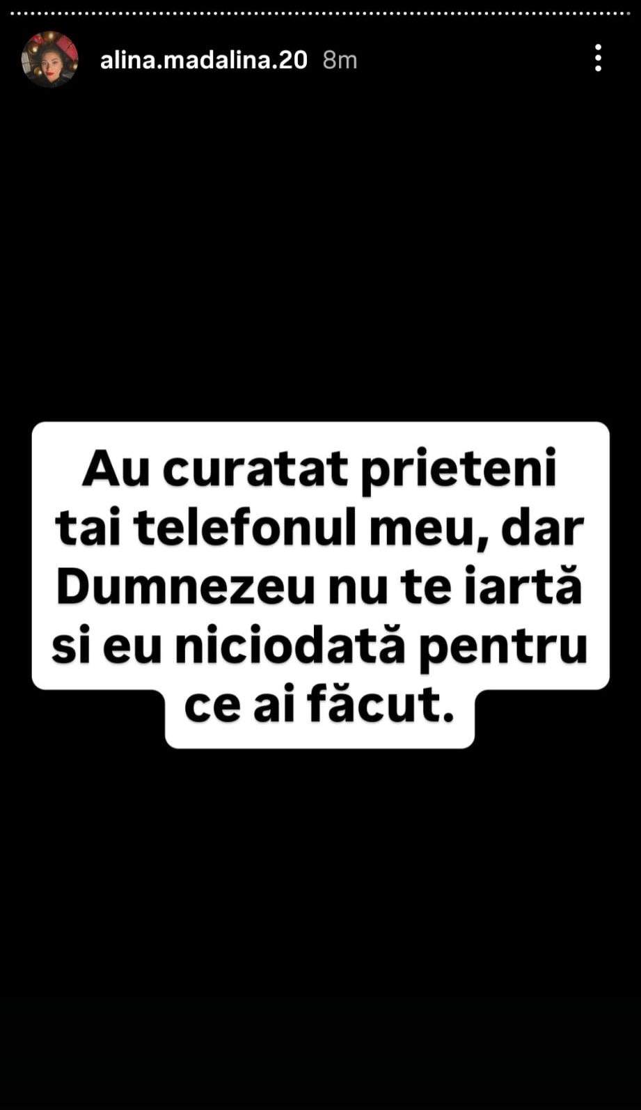 Mesajul Alinei Mădălina la adresa fostului soț