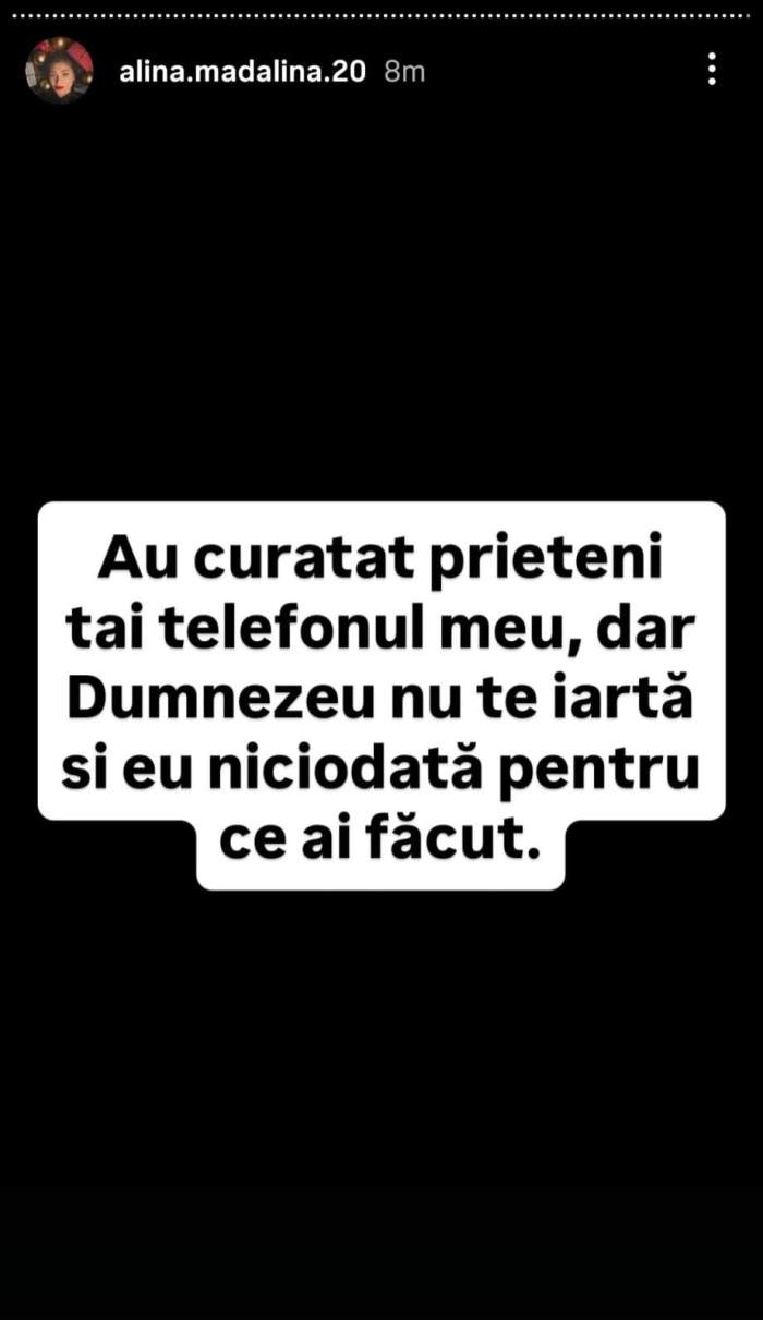 Mesajul Alinei Mădălina la adresa fostului soț