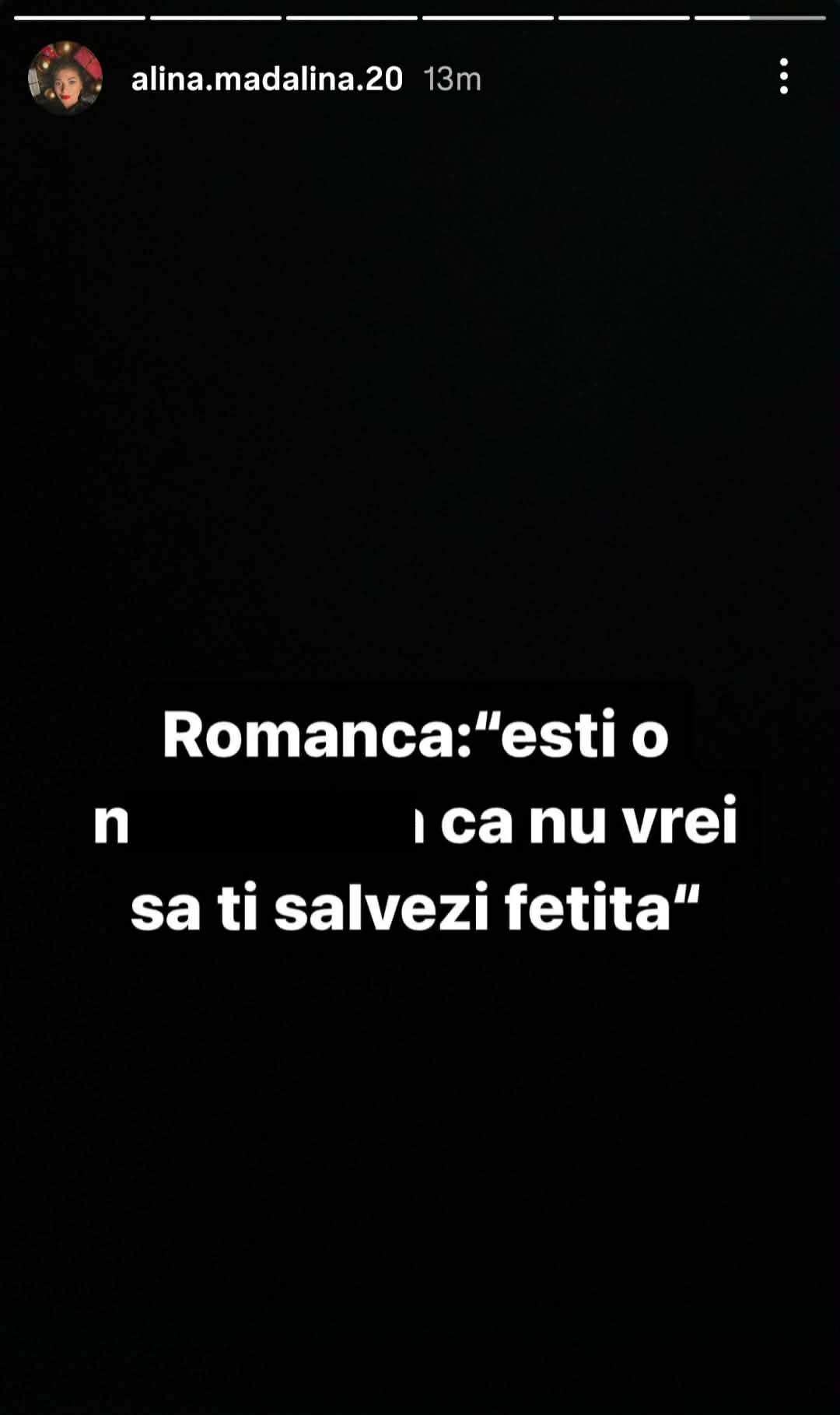 mesajul Alinei Mădălina