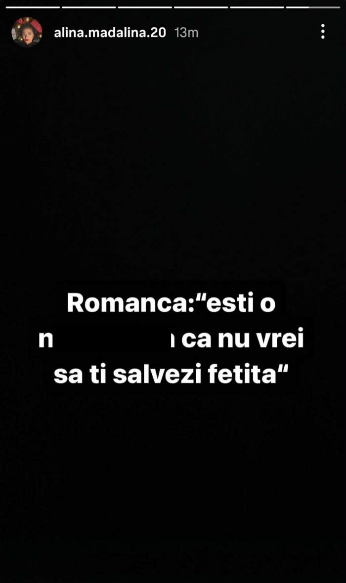 mesajul Alinei Mădălina