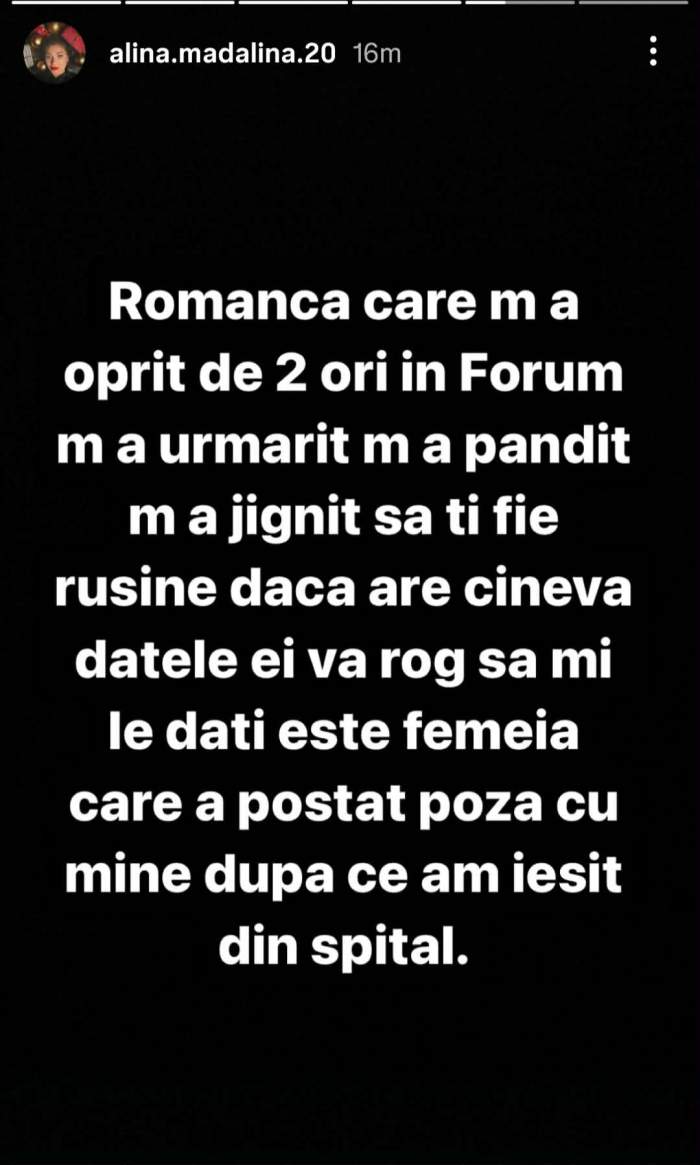 mesajul Alinei Mădălina