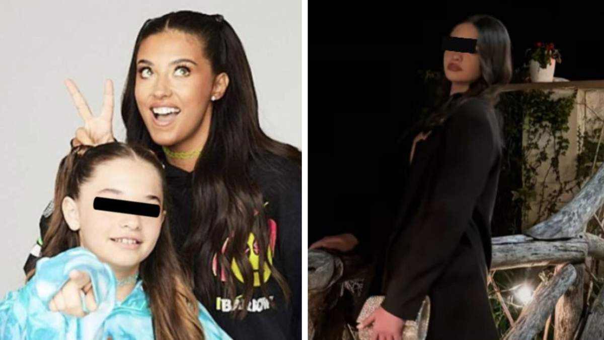 Colaj foto cu Antonia și fiica ei, Maya