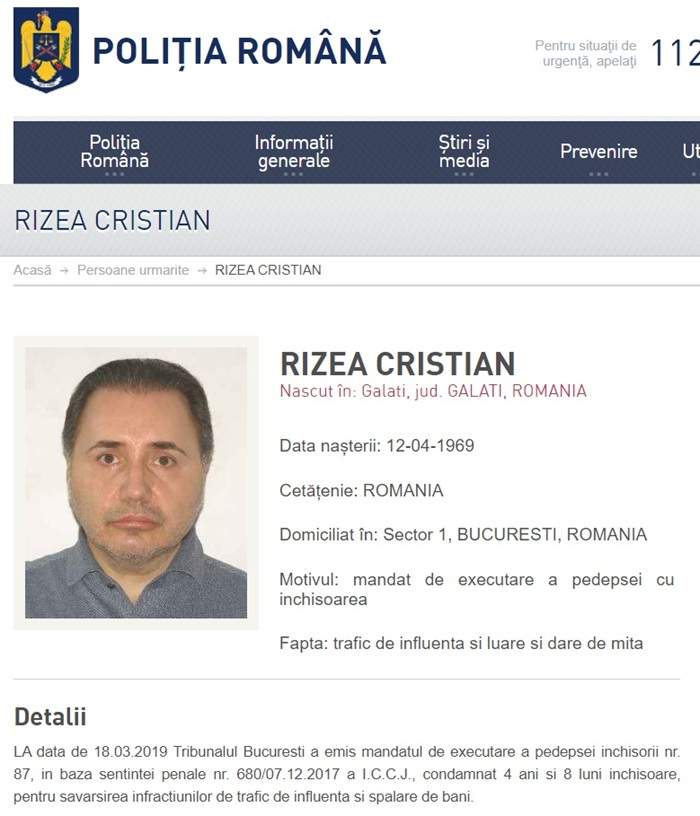 Cristian Rizea, căutat de poliție | Un milionar celebru i-a pus gând rău, după ce i-a jignit soția