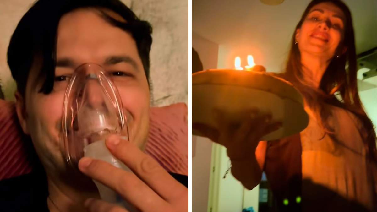 Colaj foto cu Liviu Vârciu și Anda Călin, de ziua artistului