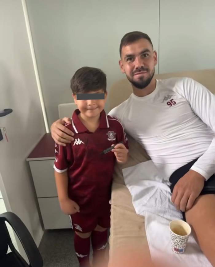 Matthias și jucătorul Rapidului