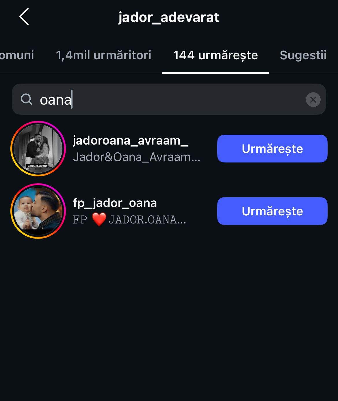 Lista de urmăriri a lui Jador