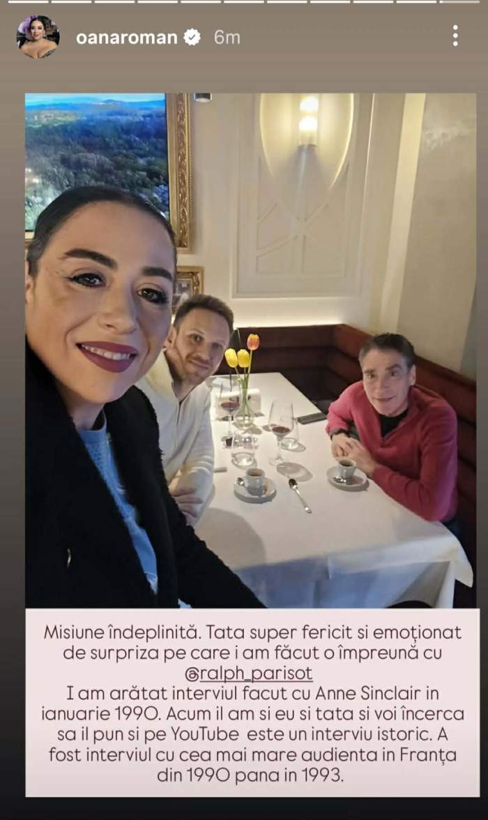 Oana Roman și tatăl ei, Petre Roman