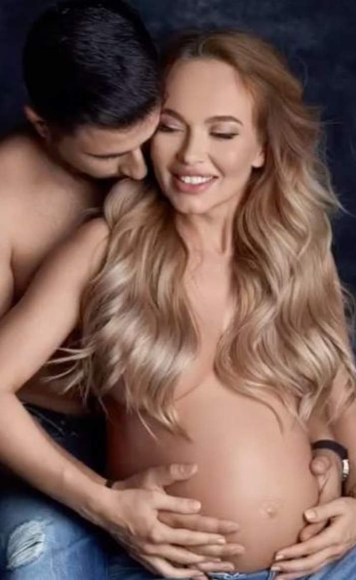 Monica Orlanda, când era însărcinată