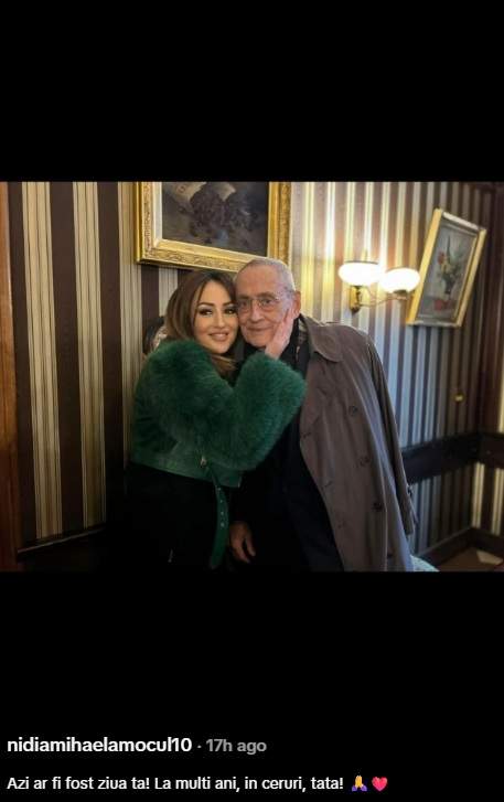 Nidia Moculescu a scris un mesaj emoționant pentru tatăl său. Horia Moculescu ar fi împlinit 89 de ani