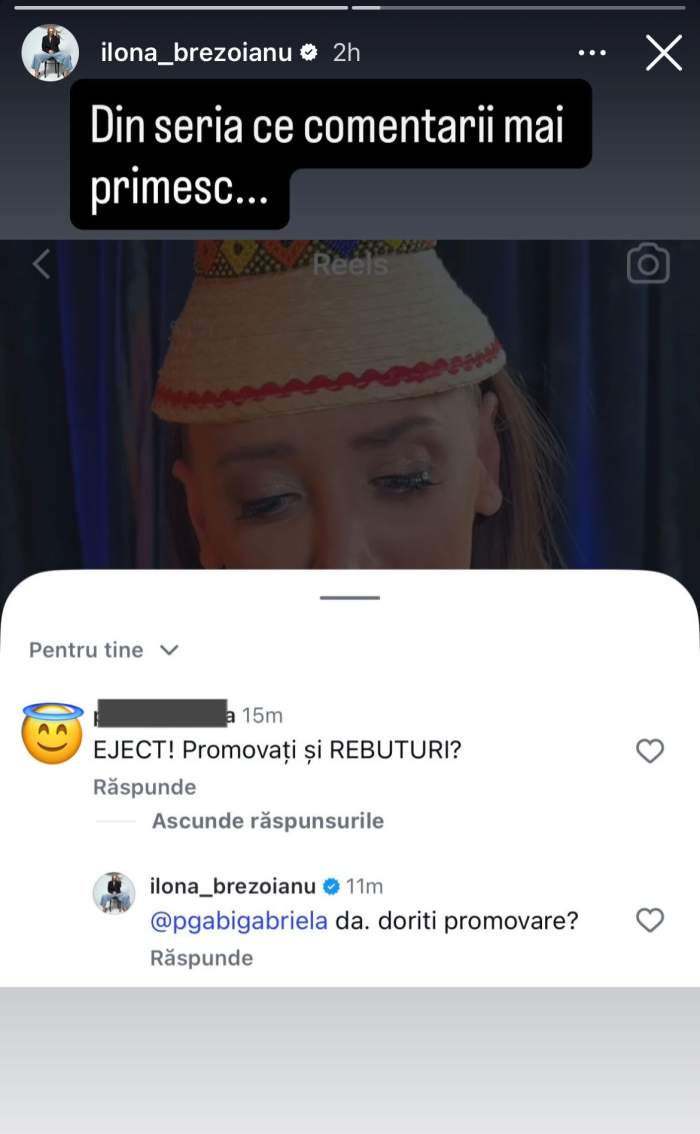 Ilona Brezoianu, mesaj dur