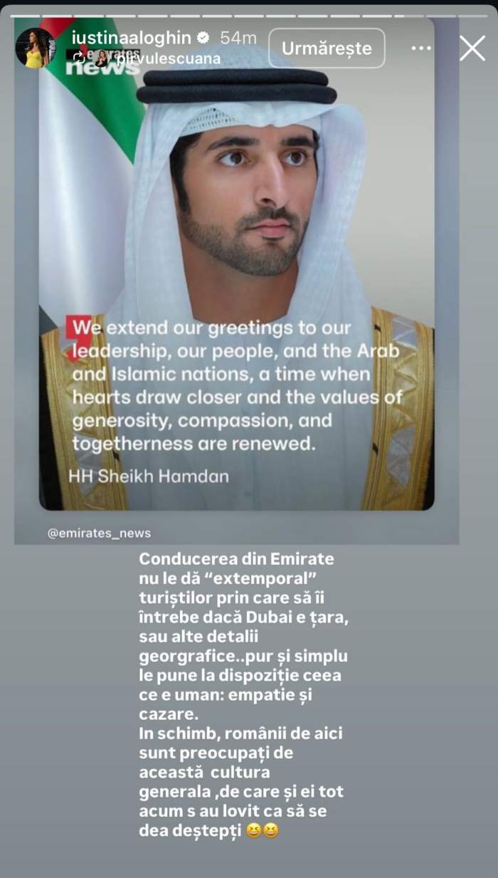 Mesajul Iustinei Loghin