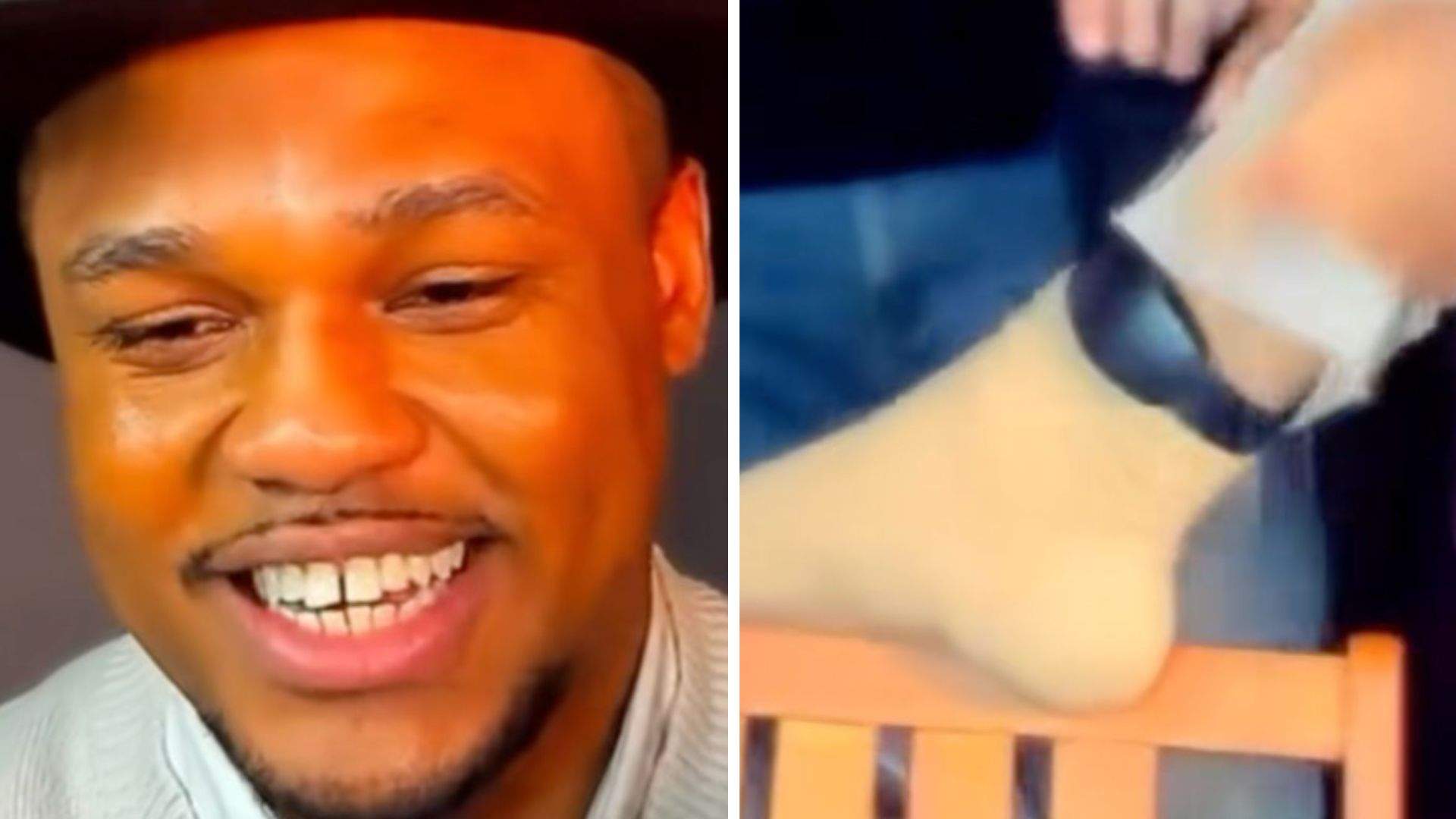 Colaj foto cu Adonis și brățara electronică