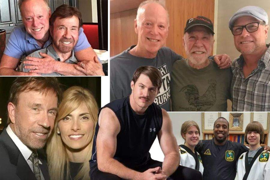 colaj foto cu copiii lui Chuck Norris