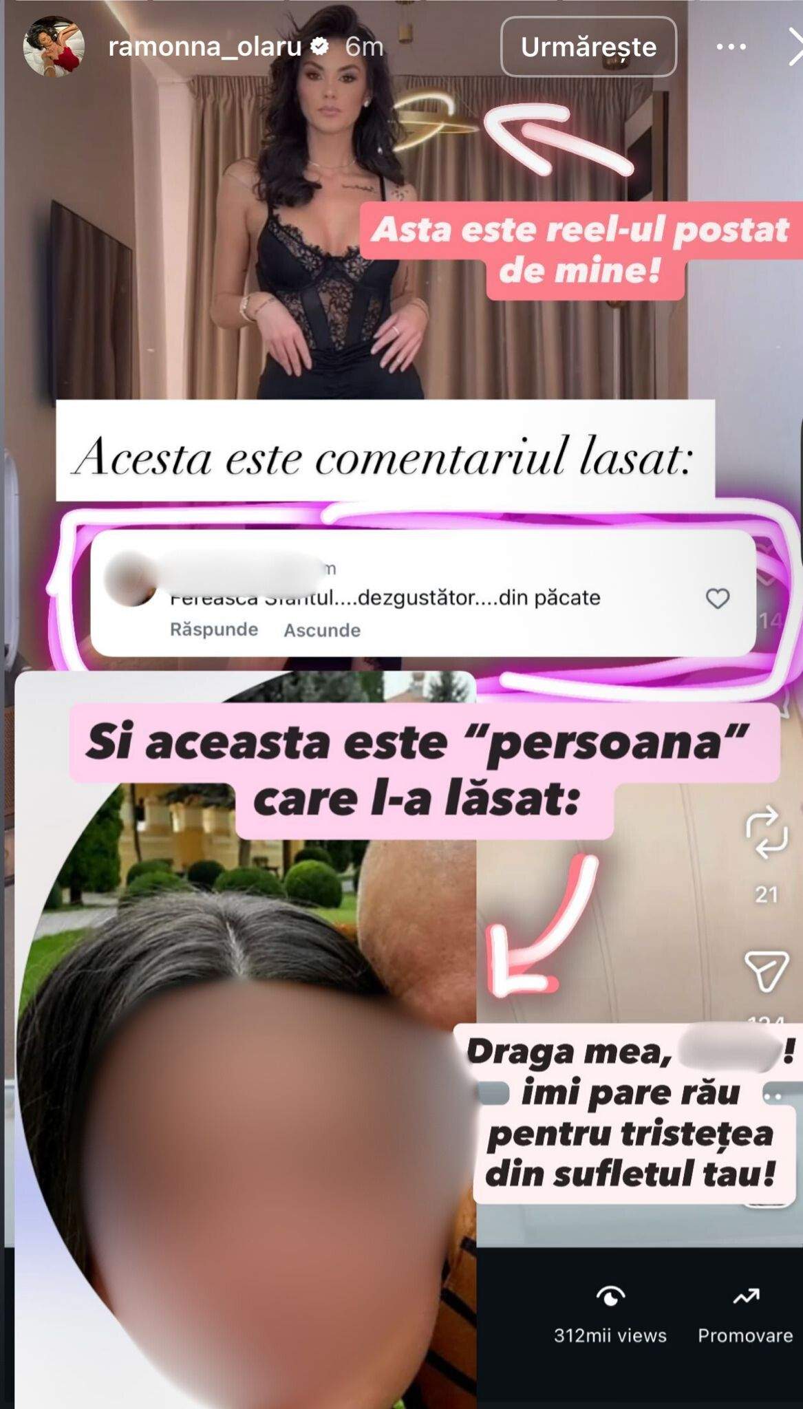 Femeia care a jignit-o pe Ramona Olaru